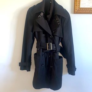 Calvin Klein Black Pea Coat